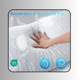 QUTOOL Cooling Bed Pillows for Sleeping Shredded Memory Foam Pillows Adjustable Gel Pillows for Side Stomach Back Sleepers Washable Removable Cover Standard Size Pack of 1
