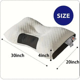 Knitted Massage Neck Pillow For Sleeping Soft, Adjustable Ergonomic Orthopedic Contour Support Pillow, High Quality Pillow Core, Removable Cove