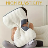 Knitted Massage Neck Pillow For Sleeping Soft, Adjustable Ergonomic Orthopedic Contour Support Pillow, High Quality Pillow Core, Removable Cove