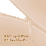 Silk Pillowcase 2 Pack for Hair and Skin with Hidden Zipper, Both Sides 19 Momme Smooth and Breathable Silk Pillow Cases Set of 2