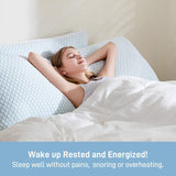 Shredded Memory Foam Cooling Soft Pillows King Size Set of 2, Adjustable Hypoallergenic Hotel Quality Bed Pillow for Side, Back and Stomach Sleeper