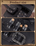 Single Shoulder Armor Vials Coin Pouch Retro Medieval Knight Shoulder Armors Pauldron Renaissance Cosplay Viking Costume (Black)