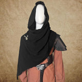 Mens Renaissance Costume Set Medieval Belt Shoulder Armor Faux Leather Bracers Shawl Viking LARP Cosplay Accessories