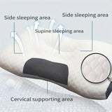 Knitted Massage Neck Pillow For Sleeping Soft, Adjustable Ergonomic Orthopedic Contour Support Pillow, High Quality Pillow Core, Removable Cove