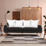 Bedding Throw Pillows (Set of 4, White), 18 x 18 Inches Pillows for Sofa, Bed and Couch Decorative Stuffer Pillow