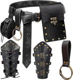 Renaissance Belt Pouch Purse Viking Bracer Hook Halloween Set Medieval Festival Costume Accessory Casual Fanny Pack Waist Bag