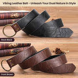3 PCS Renaissance Accessories, Viking Belt, Medieval Vintage Belt Pouch & Leather Bracers for Halloween LARP Cosplay