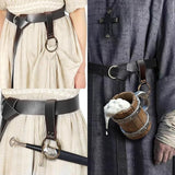 Halloween Renaissance Costume Set Medieval Pirate Shirt Pants Viking Chian Belt Coin Purse Bracers Accessory