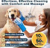6PCS Pet Grooming Kit | Dog Washing Gloves | Dog Bath Brush | Dog Bath Gloves | Dog Shampoo Brush | Pet Grooming Gloves | Cat Bathing Supplies | Dog Bath Supplies (Navy Blue)