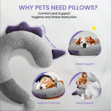 Dog Calming Pillow - Soft Neck Pillow for Dogs, Washable Dog Pillow for Better Sleep, Reduces Anxiety, Gift for Small Dogs and Cats