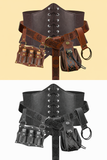 5PCS Renaissance Costume Sets Corset Waistband Belt Pouch Coin Purse Potion Bottle Vials Skirt Hike Medieval Cosplay